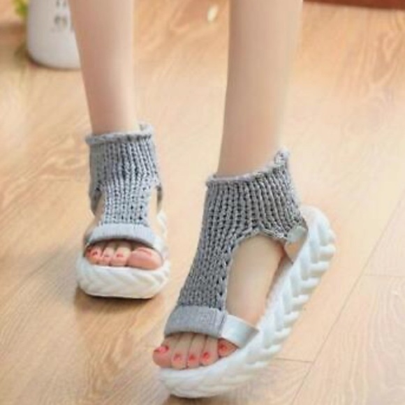 Women's Weave Roman Sandals Open Toe Breathable Comfort Platform Fashion Sz 38 - Picture 1 of 12